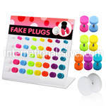 dacb114 cheaters  illusion plugs and tapers acrylic body jewelry belly button