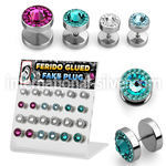 dacb122 cheaters  illusion plugs and tapers surgical steel 316l ear lobe