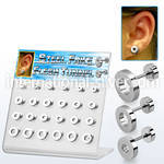 dacb124 cheaters  illusion plugs and tapers surgical steel 316l ear lobe