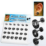 dacb125 cheaters  illusion plugs and tapers anodized surgical steel 316l ear lobe