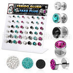 dacb134 cheaters  illusion plugs and tapers surgical steel 316l ear lobe