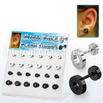 dacb135 cheaters  illusion plugs and tapers anodized surgical steel 316l ear lobe