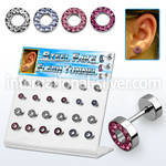 dacb136 cheaters  illusion plugs and tapers surgical steel 316l ear lobe