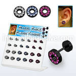 dacb137 cheaters  illusion plugs and tapers anodized surgical steel 316l ear lobe