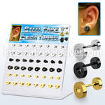 dacb138 cheaters  illusion plugs and tapers anodized surgical steel 316l ear lobe