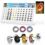 dacb140 cheaters  illusion plugs and tapers anodized surgical steel 316l ear lobe