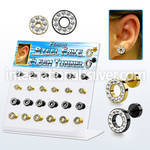 dacb141 cheaters  illusion plugs and tapers anodized surgical steel 316l ear lobe