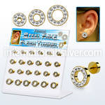dacb143 cheaters  illusion plugs and tapers anodized surgical steel 316l ear lobe