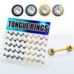 dacb17 straight barbells anodized surgical steel 316l tongue