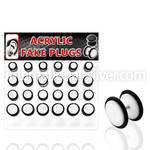 dacb48 cheaters  illusion plugs and tapers acrylic body jewelry belly button