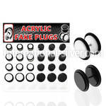dacb49 cheaters  illusion plugs and tapers acrylic body jewelry belly button