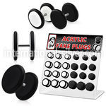 dacb49 cheaters  illusion plugs and tapers acrylic body jewelry belly button