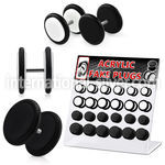 dacb51 cheaters  illusion plugs and tapers acrylic body jewelry belly button