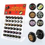 dacb59 cheaters  illusion plugs and tapers acrylic body jewelry belly button