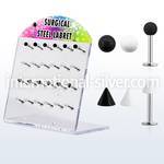 dacb96 labrets lip rings surgical steel 316l with acrylic parts labrets chin