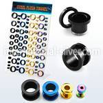 dapg53 tunnels gauges anodized surgical steel 316l ear lobe