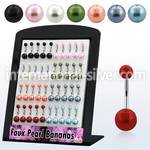 dbnprb belly rings surgical steel 316l with acrylic parts belly button