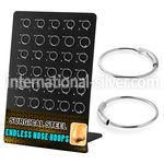 dend1 surgical steel endless nose ring hoops display 30