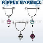 dfrsnp8 straight barbells surgical steel 316l nipple