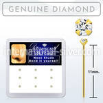 dgiys15 box w 10kt gold bend it nose stud w genuine diamond