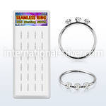 dhma9c small board silver seamless ring with cz in mix color