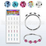 dhmb9 925 silver nose hoops nose piercing