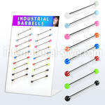dind10 straight barbells surgical steel 316l with acrylic parts 