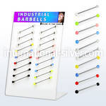 dind11 straight barbells surgical steel 316l with acrylic parts 