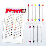 dind17 straight barbells surgical steel 316l with acrylic parts 