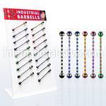 dind19 straight barbells anodized surgical steel 316l 