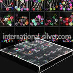 dmbj22 loose body jewelry parts surgical steel 316l with acrylic parts belly button