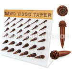 dmxp22 sawo wood tapers with rose shaped top 36pcs