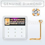 drsc15 l shape nose studs gold nose