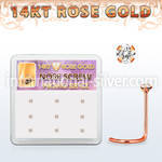 drsc2 l shape nose studs gold nose