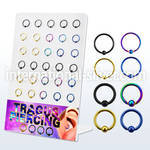 dtrg6 hoops captive rings anodized surgical steel 316l eyebrow