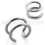 ecf fake illusion hoops surgical steel 316l belly button