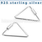 endt sterling silver endless ring hoop triangle shape design