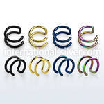 etcf fake illusion body jewelry anodized surgical steel 316l helix