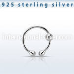 fns05 fake illusion hoops silver 925 nose