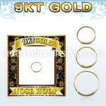 g9end gold seamless and segment rings nose piercing