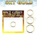 g9sel22 9 karat yellow gold ring hoop 22g