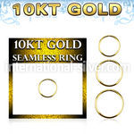 gisel22 10 karat yellow gold ring hoop 22g
