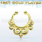 gpsepd7 fake illusion body jewelry silver 925 septum