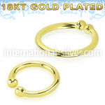 gpsepm 18k gold plated silver fake septum ring plain design