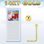 gscb l shape nose studs gold nose