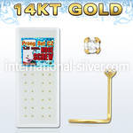 gsczc l shape nose studs gold nose