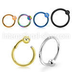 hbcrb pvd plating steel 18g hinged captive bead ring