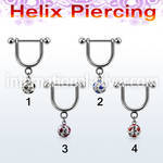 heuafr5 micro curved barbells surgical steel 316l helix