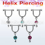 heucfr5 micro curved barbells surgical steel 316l helix