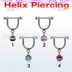 heudfr5 micro curved barbells surgical steel 316l helix